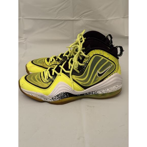 Nike Air Penny 5 V "Highlighter" Mens Volt Yellow Black White 628568-701 Sz 11.5 - Picture 1 of 11
